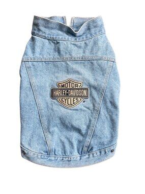 Harley-Davidson Officially Licensed Denim Dog Jacket Size M Vintage 2001